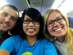 On our 17hr flight to Japan with Courtney