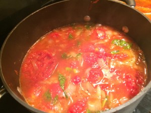 simmering... the smell is amazing!